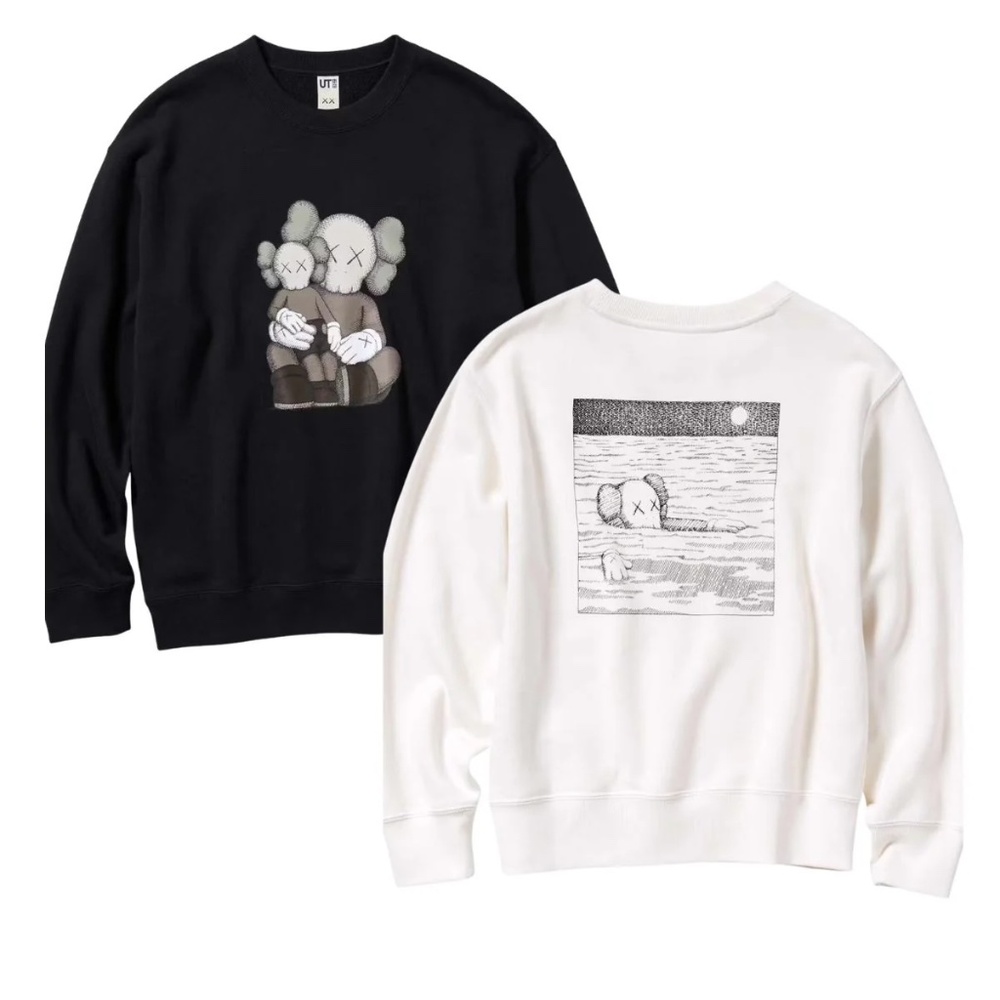 KAWS x Uniqlo Kids Longsleeve Sweatshirt 7-8 (2 pieces)